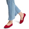 image:imageDREAM PAIRS Womens Pointed Toe Flats Comfortable Flexible Cushioned Slip On Business Work Office Casual Suede Ballet Flats Dress ShoesRed