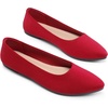 image:imageDREAM PAIRS Womens Pointed Toe Flats Comfortable Flexible Cushioned Slip On Business Work Office Casual Suede Ballet Flats Dress ShoesRed