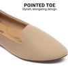 image:imageDREAM PAIRS Womens Pointed Toe SlipOn Dressy Flat Shoes Comfortable Business Casual Dress Shoes for Office WorkLight Nude