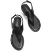 image:imageDREAM PAIRS Womens Rhinestone Casual Wear Cute Gladiator Flat Sandals Beach Dressy TStrap Thong SandalsAll Black