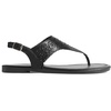 image:imageDREAM PAIRS Womens Rhinestone Casual Wear Cute Gladiator Flat Sandals Beach Dressy TStrap Thong SandalsAll Black