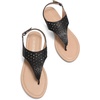 image:imageDREAM PAIRS Womens Rhinestone Casual Wear Cute Gladiator Flat Sandals Beach Dressy TStrap Thong SandalsBlack