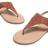 image:imageDREAM PAIRS Womens Rhinestone Casual Wear Cute Gladiator Flat Sandals Beach Dressy TStrap Thong SandalsBrownsuede