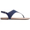 image:imageDREAM PAIRS Womens Rhinestone Casual Wear Cute Gladiator Flat Sandals Beach Dressy TStrap Thong SandalsNavy