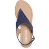 image:imageDREAM PAIRS Womens Rhinestone Casual Wear Cute Gladiator Flat Sandals Beach Dressy TStrap Thong SandalsNavy