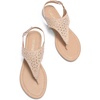 image:imageDREAM PAIRS Womens Rhinestone Casual Wear Cute Gladiator Flat Sandals Beach Dressy TStrap Thong SandalsNude