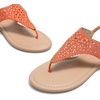image:imageDREAM PAIRS Womens Rhinestone Casual Wear Cute Gladiator Flat Sandals Beach Dressy TStrap Thong SandalsOrange
