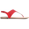 image:imageDREAM PAIRS Womens Rhinestone Casual Wear Cute Gladiator Flat Sandals Beach Dressy TStrap Thong SandalsRed