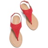 image:imageDREAM PAIRS Womens Rhinestone Casual Wear Cute Gladiator Flat Sandals Beach Dressy TStrap Thong SandalsRed