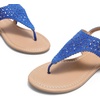 image:imageDREAM PAIRS Womens Rhinestone Casual Wear Cute Gladiator Flat Sandals Beach Dressy TStrap Thong SandalsRoyalBlue