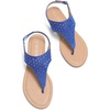 image:imageDREAM PAIRS Womens Rhinestone Casual Wear Cute Gladiator Flat Sandals Beach Dressy TStrap Thong SandalsRoyalBlue