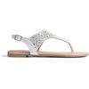 image:imageDREAM PAIRS Womens Rhinestone Casual Wear Cute Gladiator Flat Sandals Beach Dressy TStrap Thong SandalsSilver