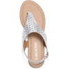 image:imageDREAM PAIRS Womens Rhinestone Casual Wear Cute Gladiator Flat Sandals Beach Dressy TStrap Thong SandalsSilver