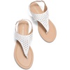 image:imageDREAM PAIRS Womens Rhinestone Casual Wear Cute Gladiator Flat Sandals Beach Dressy TStrap Thong SandalsWhite