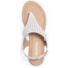 image:imageDREAM PAIRS Womens Rhinestone Casual Wear Cute Gladiator Flat Sandals Beach Dressy TStrap Thong SandalsWhite