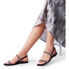 image:imageDREAM PAIRS Womens Rhinestone Sandals Open Toe Casual Dressy Sparkly Comfortable Flat Summer ShoesBlack