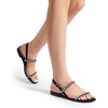 image:imageDREAM PAIRS Womens Rhinestone Sandals Open Toe Casual Dressy Sparkly Comfortable Flat Summer ShoesBlack