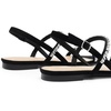 image:imageDREAM PAIRS Womens Rhinestone Sandals Open Toe Casual Dressy Sparkly Comfortable Flat Summer ShoesBlack