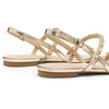 image:imageDREAM PAIRS Womens Rhinestone Sandals Open Toe Casual Dressy Sparkly Comfortable Flat Summer ShoesGold