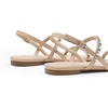 image:imageDREAM PAIRS Womens Rhinestone Sandals Open Toe Casual Dressy Sparkly Comfortable Flat Summer ShoesNude