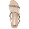 image:imageDREAM PAIRS Womens Rhinestone Sandals Open Toe Casual Dressy Sparkly Comfortable Flat Summer ShoesNude