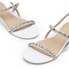 image:imageDREAM PAIRS Womens Rhinestone Sandals Open Toe Casual Dressy Sparkly Comfortable Flat Summer ShoesWhite