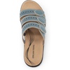 image:imageDREAM PAIRS Womens Slide Sandals Comfortable Arch Support Casual Walking Sandals Adjustable Straps Slip On Low Wedge Flat SandalsBlue
