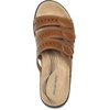 image:imageDREAM PAIRS Womens Slide Sandals Comfortable Arch Support Casual Walking Sandals Adjustable Straps Slip On Low Wedge Flat SandalsBrown