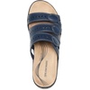 image:imageDREAM PAIRS Womens Slide Sandals Comfortable Arch Support Casual Walking Sandals Adjustable Straps Slip On Low Wedge Flat SandalsNavy