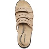 image:imageDREAM PAIRS Womens Slide Sandals Comfortable Arch Support Casual Walking Sandals Adjustable Straps Slip On Low Wedge Flat SandalsNude