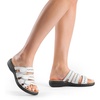 image:imageDREAM PAIRS Womens Slide Sandals Comfortable Arch Support Casual Walking Sandals Adjustable Straps Slip On Low Wedge Flat SandalsWhite