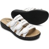 image:imageDREAM PAIRS Womens Slide Sandals Comfortable Arch Support Casual Walking Sandals Adjustable Straps Slip On Low Wedge Flat SandalsWhite