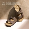 image:imageDREAM PAIRS Womens Slide Sandals Cork Footbed Open Toe Adjustable Flat Sandals Comfort Slip On Slippers for Summer