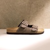 image:imageDREAM PAIRS Womens Slide Sandals Cork Footbed Open Toe Adjustable Flat Sandals Comfort Slip On Slippers for Summer