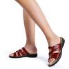 image:imageDREAM PAIRS Womens Slides Arch Support Slip on Flat Sandals Wide Plantar Fasciitis Soft Cushion Slippers With Adjustable StrapsRedpu