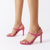 image:imageDREAM PAIRS Womens Slingback Heels High Stilettos Open Square Toe Ankle Strap Pumps Sexy Comfort Strappy Dress Shoes Wedding Bridal Heeled SandalsHot Pinkpu