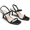 image:imageDREAM PAIRS Womens Slingback Heels Square Open Toe Strappy Sandals Ankle Strap High Heeled Dressy ShoesBlack