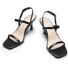 image:imageDREAM PAIRS Womens Slingback Heels Square Open Toe Strappy Sandals Ankle Strap High Heeled Dressy ShoesBlack