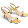 image:imageDREAM PAIRS Womens Slingback Heels Square Open Toe Strappy Sandals Ankle Strap High Heeled Dressy ShoesGoldpu