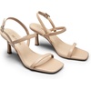image:imageDREAM PAIRS Womens Slingback Heels Square Open Toe Strappy Sandals Ankle Strap High Heeled Dressy ShoesNude