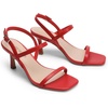 image:imageDREAM PAIRS Womens Slingback Heels Square Open Toe Strappy Sandals Ankle Strap High Heeled Dressy ShoesRedpu