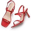 image:imageDREAM PAIRS Womens Slingback Heels Square Open Toe Strappy Sandals Ankle Strap High Heeled Dressy ShoesRedpu