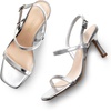 image:imageDREAM PAIRS Womens Slingback Heels Square Open Toe Strappy Sandals Ankle Strap High Heeled Dressy ShoesSilver