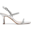 image:imageDREAM PAIRS Womens Slingback Heels Square Open Toe Strappy Sandals Ankle Strap High Heeled Dressy ShoesSilverrhinestone