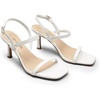 image:imageDREAM PAIRS Womens Slingback Heels Square Open Toe Strappy Sandals Ankle Strap High Heeled Dressy ShoesWhite