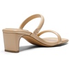 image:imageDREAM PAIRS Womens Square Toe Heels for Women Two Strap Open Toe Low Block Chunky Heels Sandals Dress Pumps ShoesNude