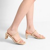 image:imageDREAM PAIRS Womens Square Toe Heels for Women Two Strap Open Toe Low Block Chunky Heels Sandals Dress Pumps ShoesNude