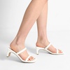 image:imageDREAM PAIRS Womens Square Toe Heels for Women Two Strap Open Toe Low Block Chunky Heels Sandals Dress Pumps ShoesWhite