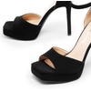image:imageDREAM PAIRS Womens Stiletto High Heels Platform Ankle Strap Square Open Toe Dress Sexy SandalsBlacknubuck