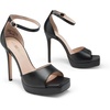 image:imageDREAM PAIRS Womens Stiletto High Heels Platform Ankle Strap Square Open Toe Dress Sexy SandalsBlackpu